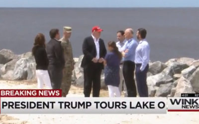 President Trump arrives in Florida to visit Lake Okeechobee and Herbert Hoover Dike