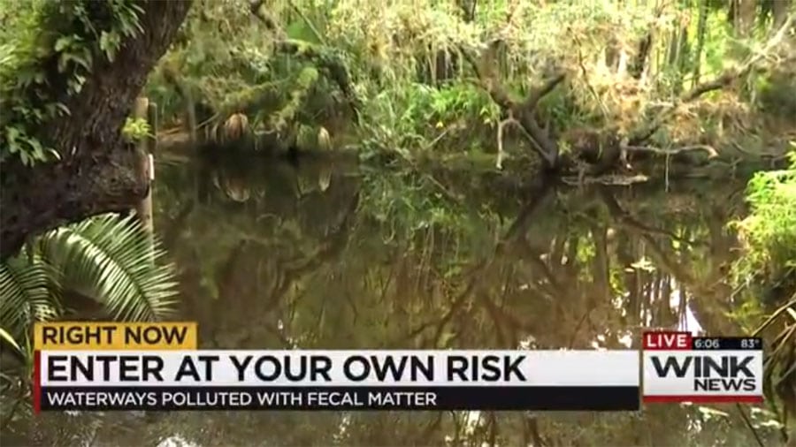 No Warning Signs at Many SWFL Waterways Containing Fecal Matter