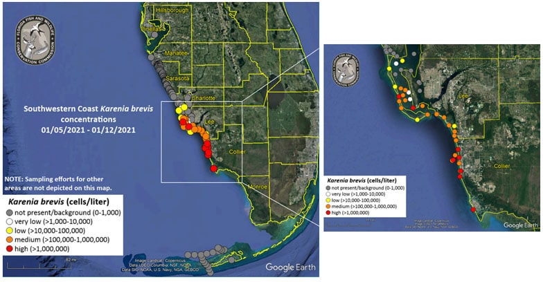 FWC red tide map